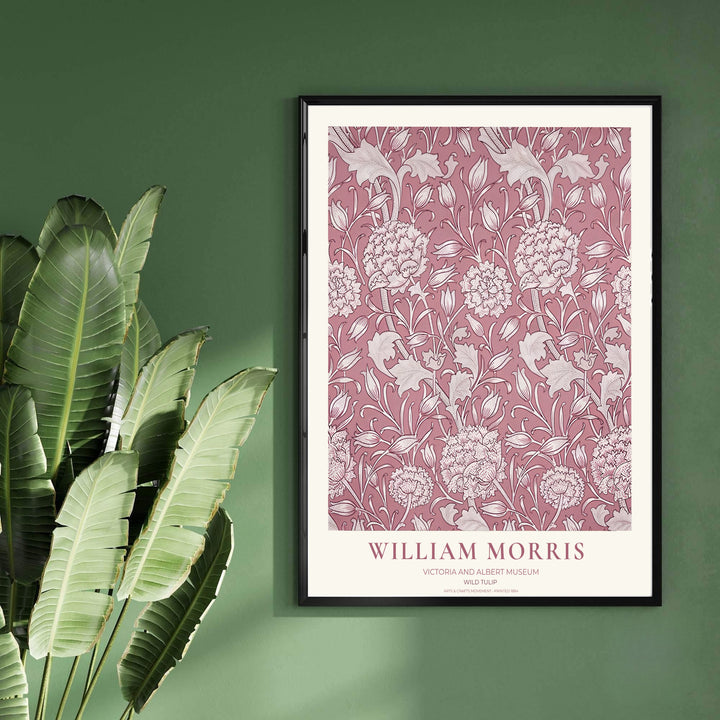 A vintage Arts and Crafts perspective highlighting William Morris Wild Tulip at the Victoria and Albert Museum anchors this fine art print. Shop premium framed, unframed, and stretched canvas options at MapYourDreams.