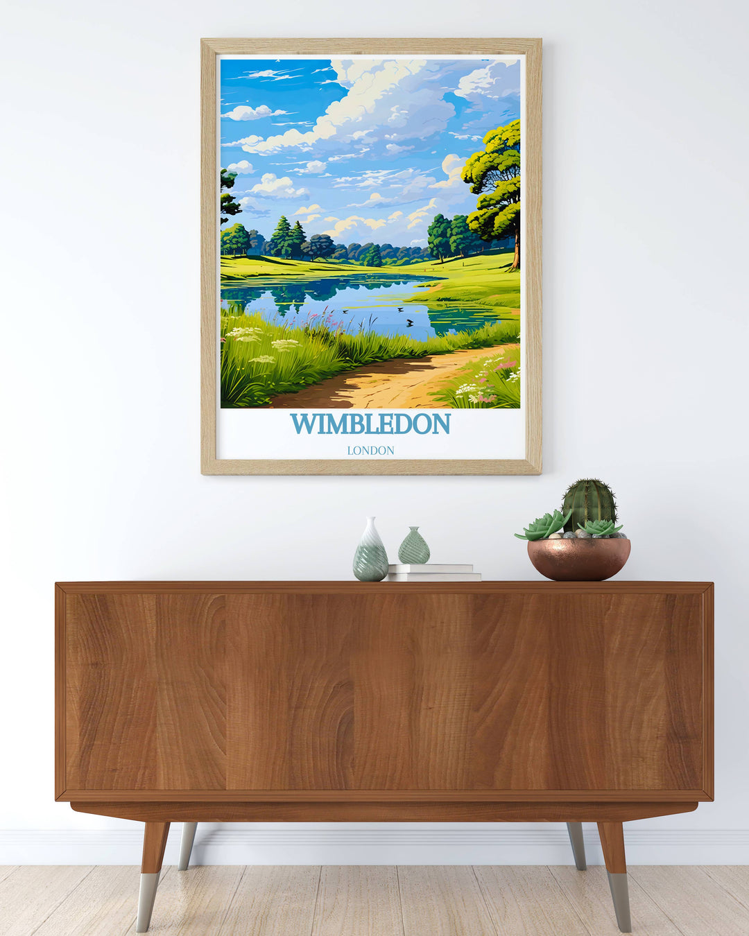 Wimbledon Windmill poster capturing the architectural beauty and historical significance of this iconic landmark in vibrant colors and intricate details.
