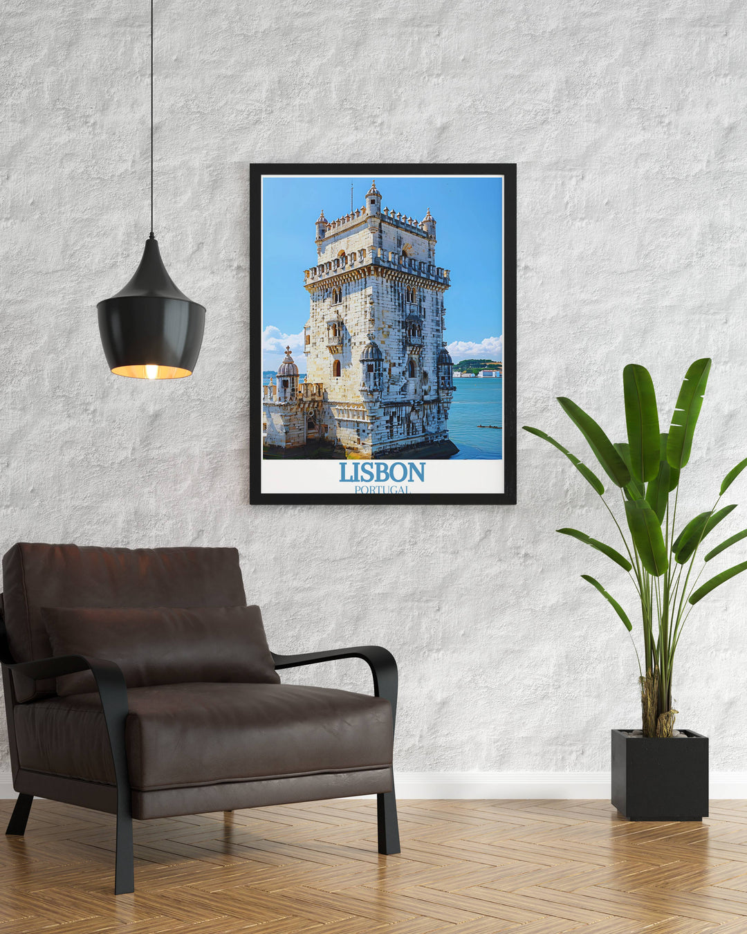 Belem Tower Torre de Belem Perfect Wall Decor showcasing the architectural splendor of this iconic tower with a sleek and contemporary design for elegant living spaces.