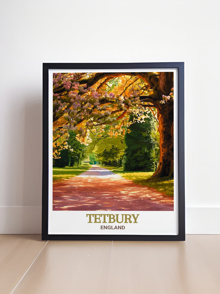 Tetburys architectural heritage and the tranquility of Westonbirt Arboretum are beautifully represented in this detailed art print, adding a touch of the English countryside to your home.