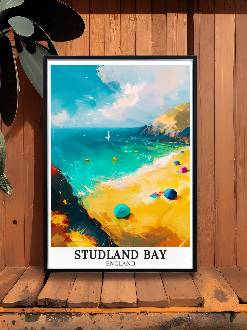 Studland Beach Dorset art print featuring the tranquil beauty of Englands coastline. This stunning wall decor is perfect for adding a peaceful and calming touch to any space making it an ideal gift for loved ones who appreciate natural coastal landscapes.