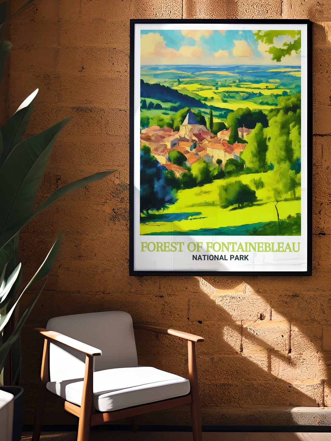 Bring the elegance of the Forest of Fontainebleau into your home with this vintage poster. This detailed artwork captures the natural beauty and serenity of one of Frances most beloved national parks. Ideal for nature lovers, this poster adds a touch of timeless French charm to any room.