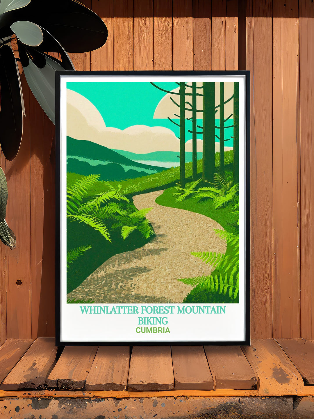 Altura Trail wall poster showcases one of the UKs best mountain biking trails, located in Whinlatter Forest. Whether youve biked the trail or dream of doing so, this artwork adds a sense of adventure to any room, making it a must have for outdoor enthusiasts.