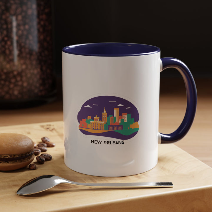 The New Orleans Mug features a stunning design celebrating the culture of the Big Easy. Ideal for enjoying your morning coffee or tea, this ceramic mug is microwave-safe and dishwasher-safe for everyday convenience.