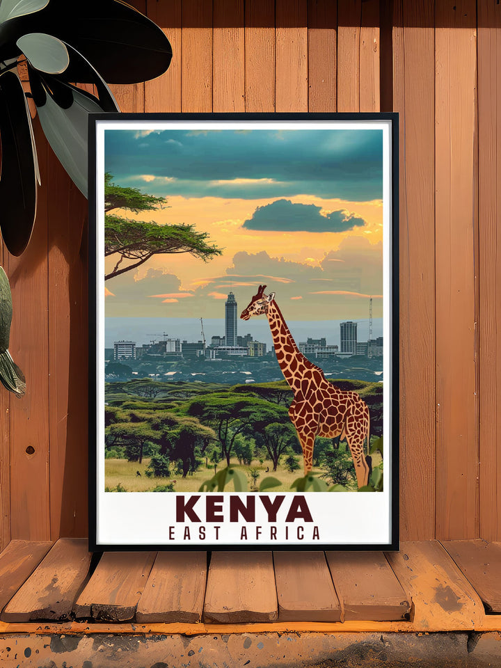 Celebrate the beauty of city and nature with Ann Arbor Poster and Nairobi National Park Stunning Prints ideal for creating a focal point in your living space and enhancing your home decor