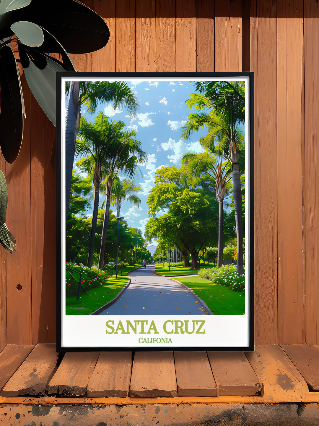 Santa Cruz poster print brings the energy of California to your walls. When combined with Parque García Sanabria prints it offers a perfect decor solution for modern homes looking to add elegance and coastal beauty to living spaces.