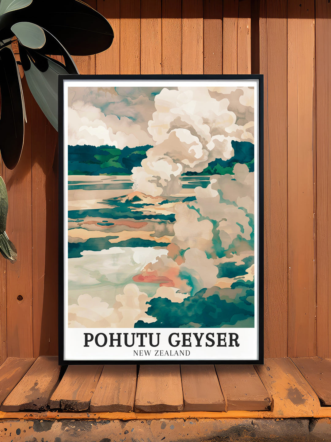 This travel print highlights New Zealands geothermal landmarks, including Pohutu Geyser, Wairakei Geothermal Area, and Kuirau Park. Ideal for home or office decor, this art print showcases the raw power and beauty of these geothermal wonders, making it a thoughtful gift or decoration.