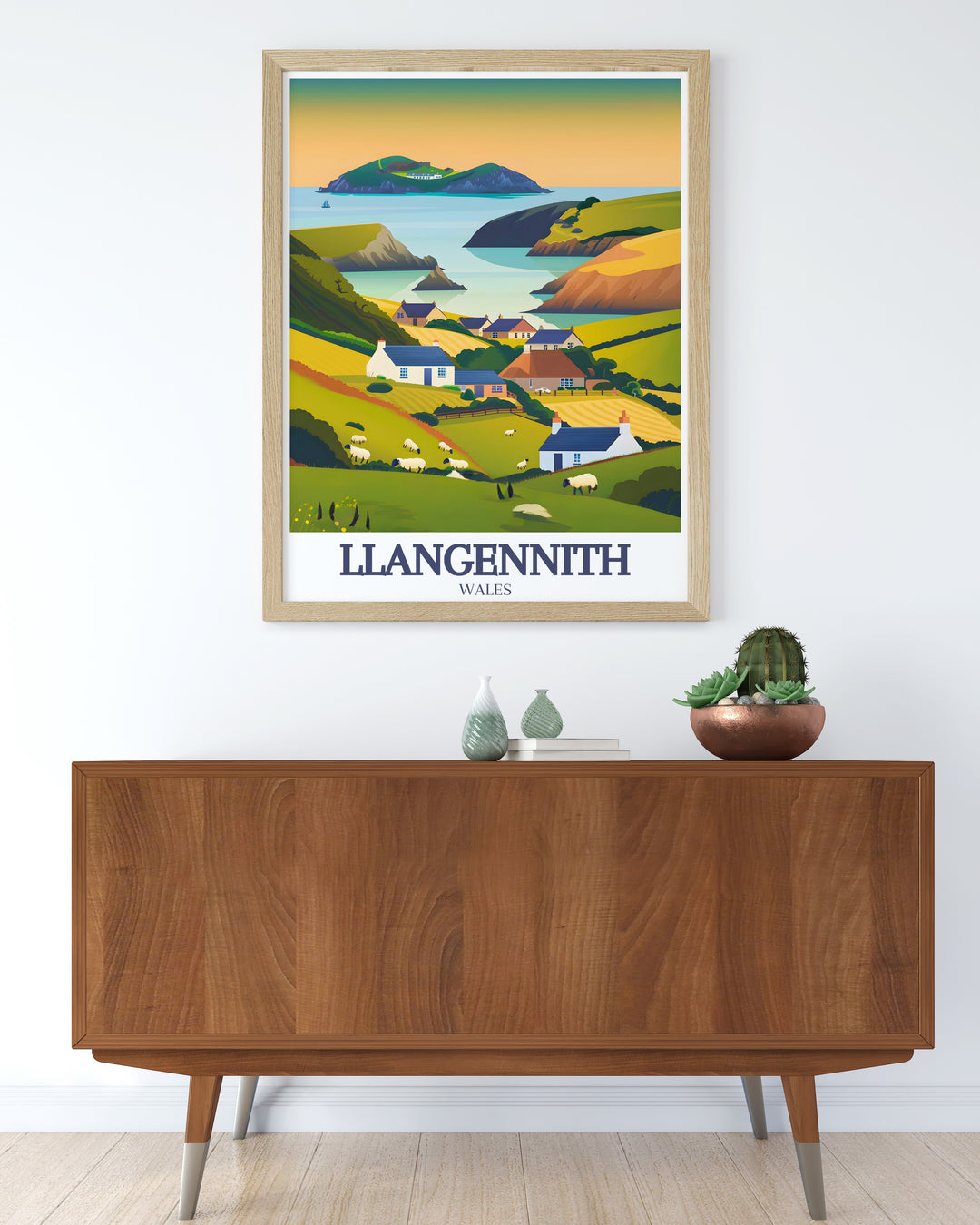 Bring the stunning landscapes of Wales into your home with this Rhossili Down Framed Art. Featuring the iconic hills and the tranquil village of Llangennith, this print is perfect for anyone who appreciates the beauty of the outdoors and rural escapes.