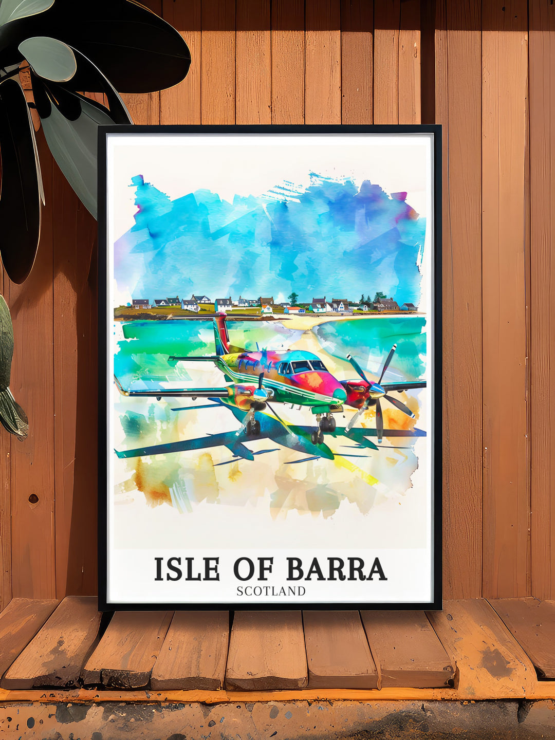 This Isle of Barra wall art highlights the beauty of Traigh Mhor Beach and its one of a kind airport runway. Perfect for coastal lovers and travelers seeking unique experiences, this travel print is a stunning representation of Scotlands Hebrides.