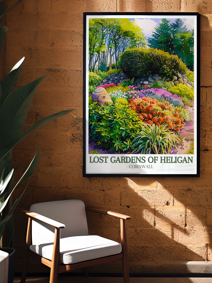 Exquisite Eden Project poster and Italian garden Productive gardens wall art highlighting the vibrant energy and unique architecture of Cornwalls iconic ecological site perfect for creating a serene and inspiring atmosphere in your home