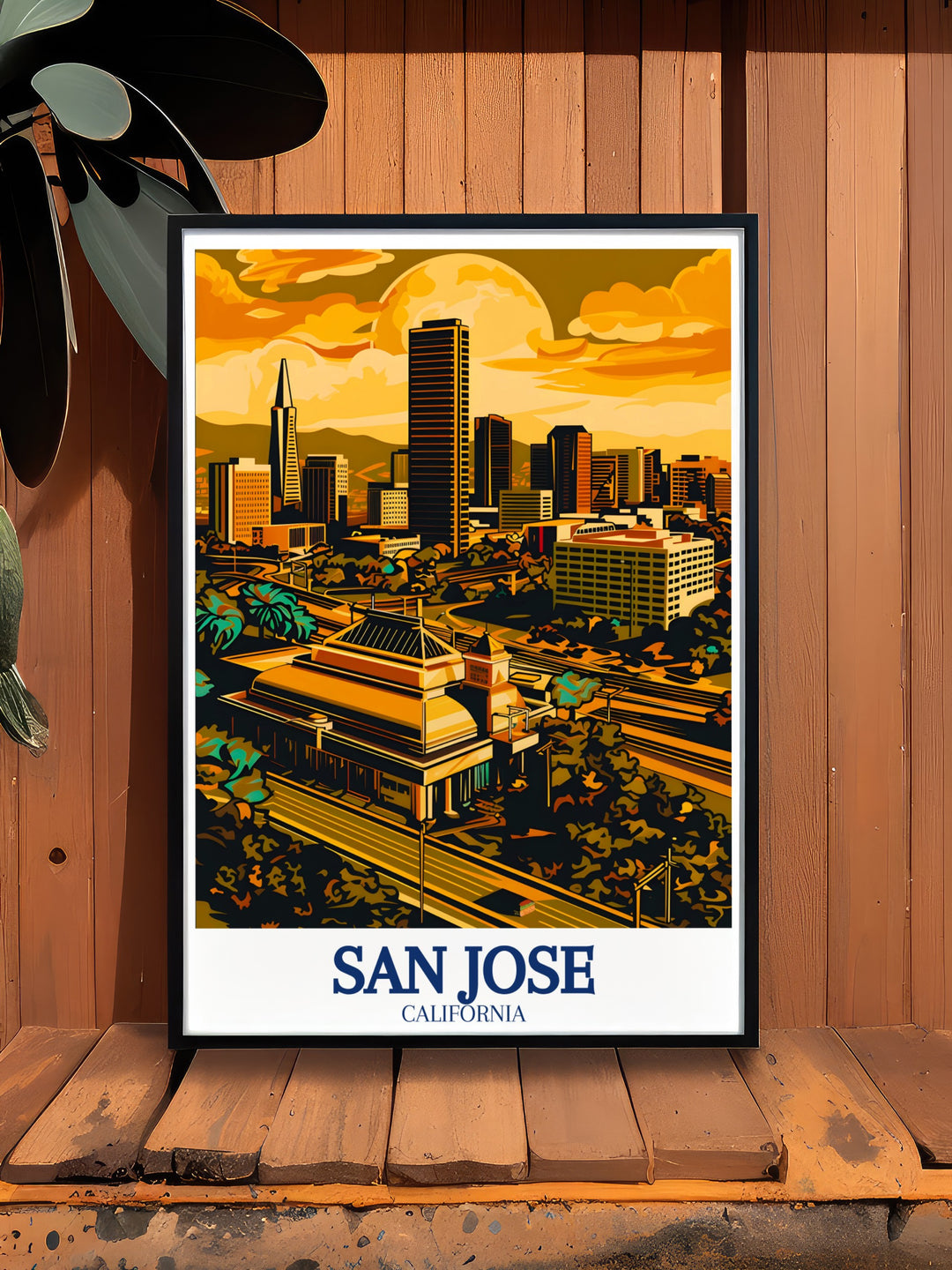 Perfect for California enthusiasts, this travel print showcases San Joses vibrant energy, Silicon Valleys innovation, and the natural beauty of the San Francisco Bay Area. An ideal wall poster for modern décor or as a special gift.