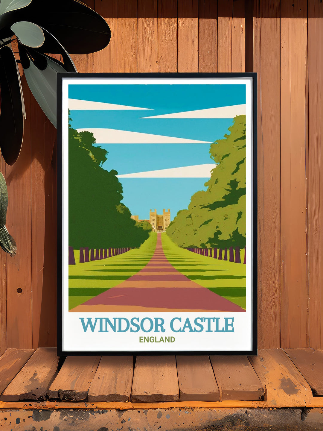 The Long Walk canvas print, featuring the iconic pathway leading to Windsor Castle. This artwork captures the timeless beauty of the royal landscape and is a great addition for anyone passionate about British landmarks and history.