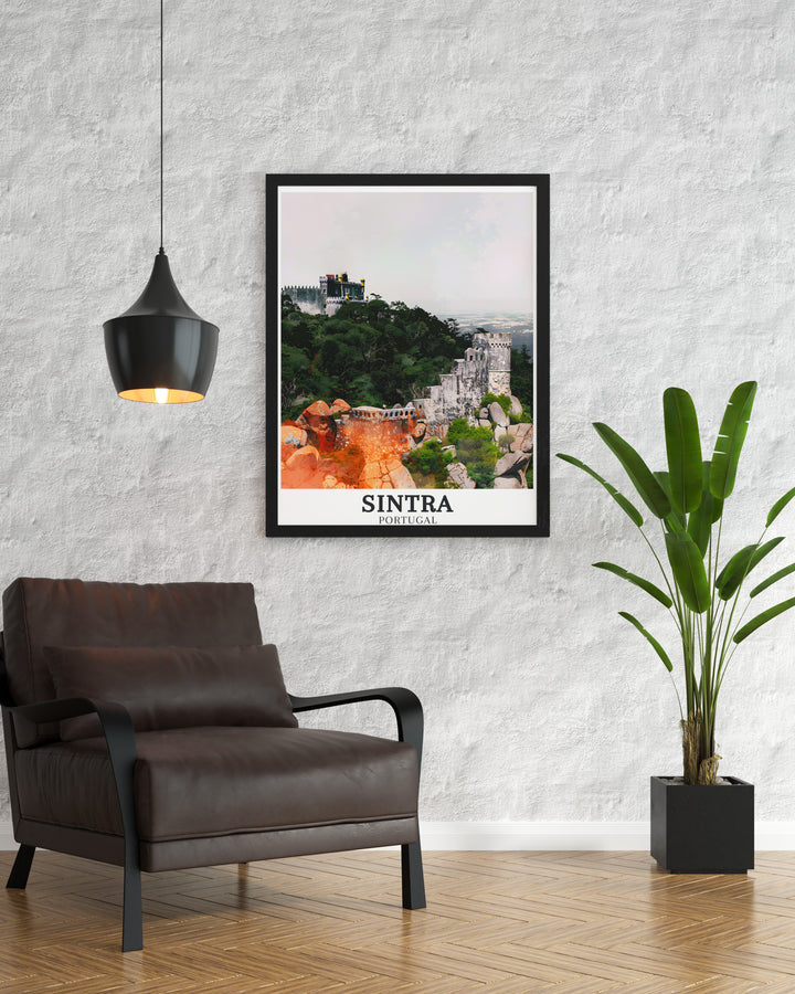 Sintra Decor featuring stunning prints of Castelo dos Mouros Sintra Hills adding charm and sophistication to your living room