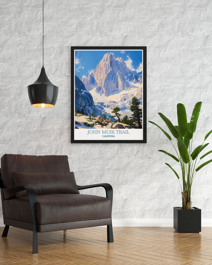 This detailed art print celebrates the natural beauty and diverse ecosystems of California, showcasing its iconic landmarks. Ideal for nature lovers, this poster brings the breathtaking beauty of the state into your decor.