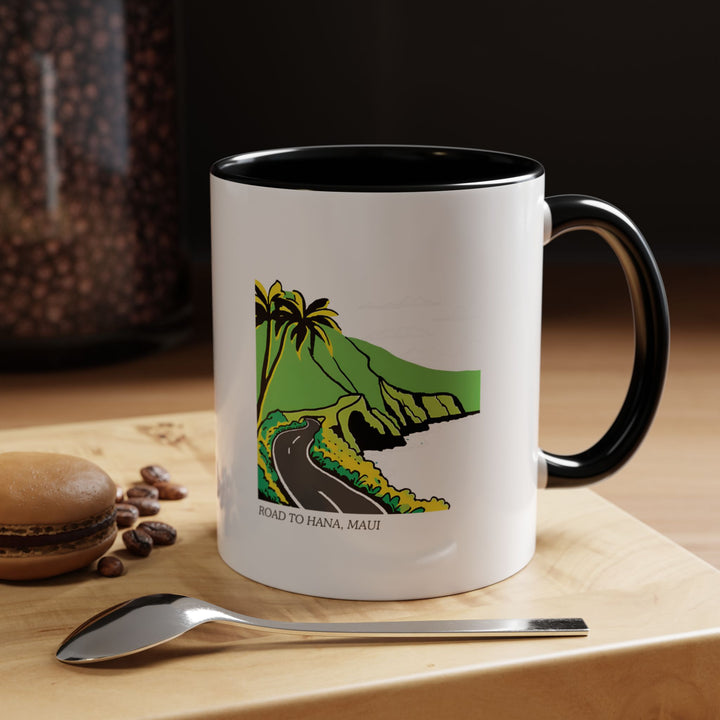 Bring the beauty of Maui’s Road to Hana into your daily routine with this beautifully crafted mug. Featuring artwork inspired by the lush landscapes and coastal vistas of the scenic route, it’s perfect for coffee, tea, or a relaxing beverage.