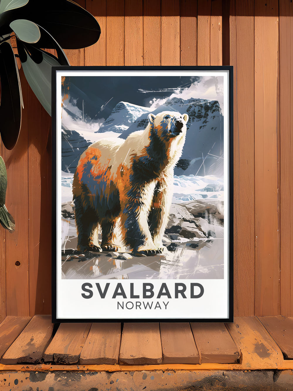 Elegant Polar Bears wall art showcasing Svalbards breathtaking beauty. Perfect for personalized gifts, this Svalbard poster is an excellent choice for any occasion including anniversaries, birthdays, and Christmas.