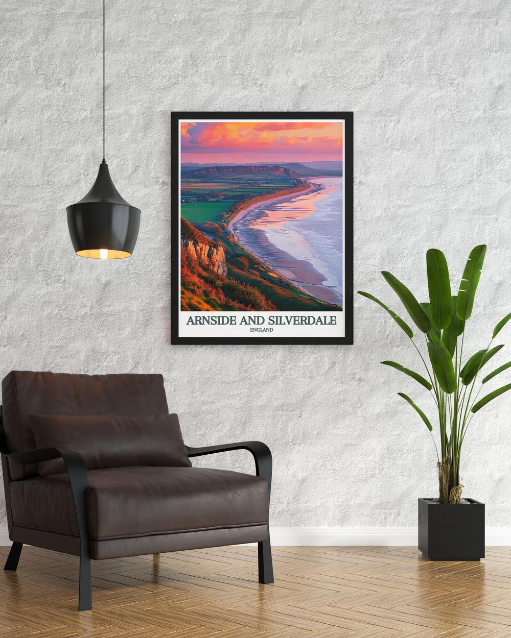 Experience the serene views of Morecambe Bay with AONB posters featuring Silverdale and Arnside ideal for modern home decor and nature lovers looking for elegant art pieces