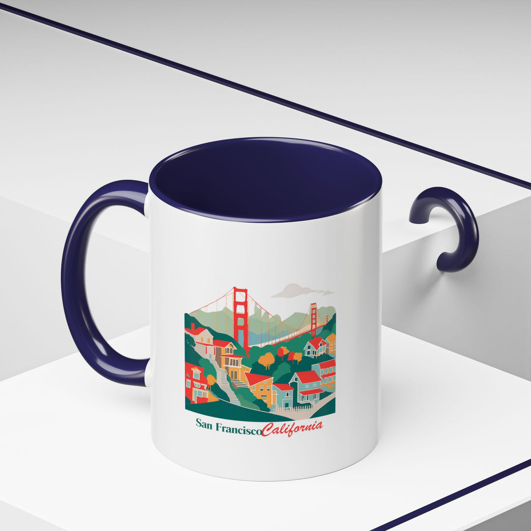 Bring home a piece of San Francisco with this beautifully crafted mug showcasing the citys skyline. Made from high-quality ceramic, dishwasher and microwave safe, it is perfect for daily use or as a thoughtful gift for friends and family who love San Franciscos allure.