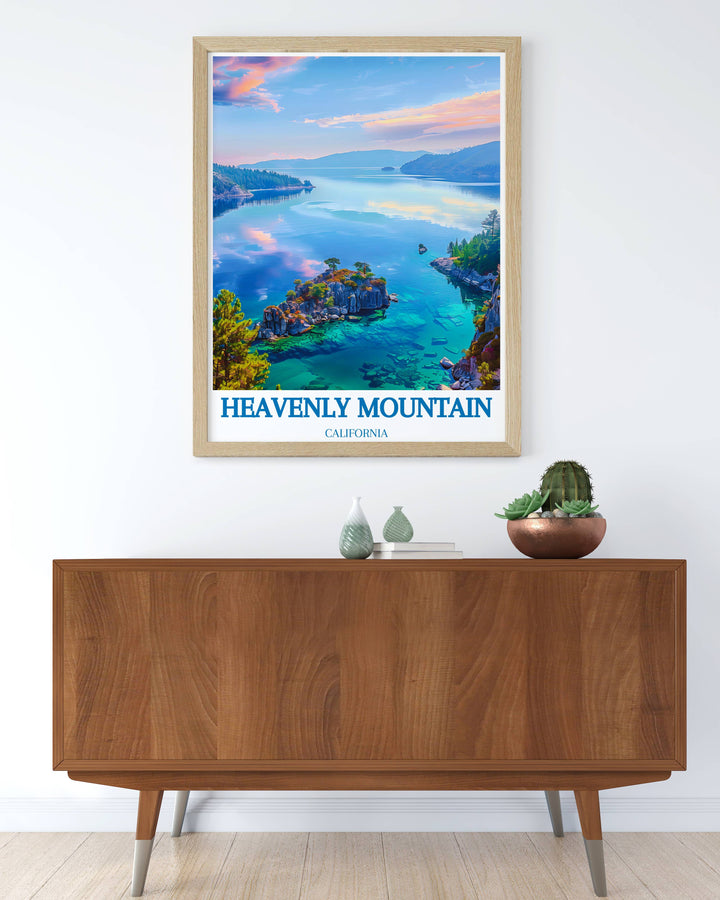 Kirkwood California and Emerald Bay State Park wall art showcases the picturesque scenery of Lake Tahoe in stylish modern art prints and framed prints.