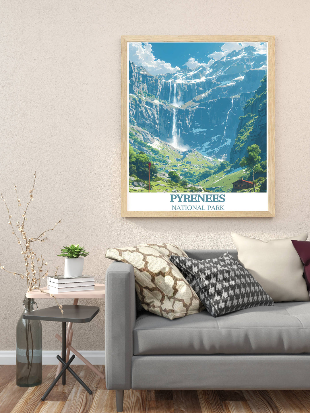 National Park art print featuring Cirque de Gavarnie showcasing the rugged beauty of the Pyrenees Mountains an exquisite gift idea.