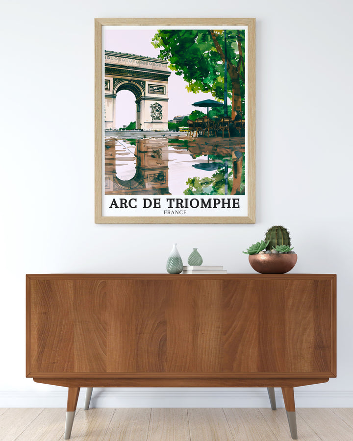 Bring Paris into your home with Arc de Triomphe Poster Print showcasing Place Charles de Gaulle Place de lEtoile this Paris Travel Art is perfect for those who love the citys rich culture and architecture making it an ideal addition to any home decor