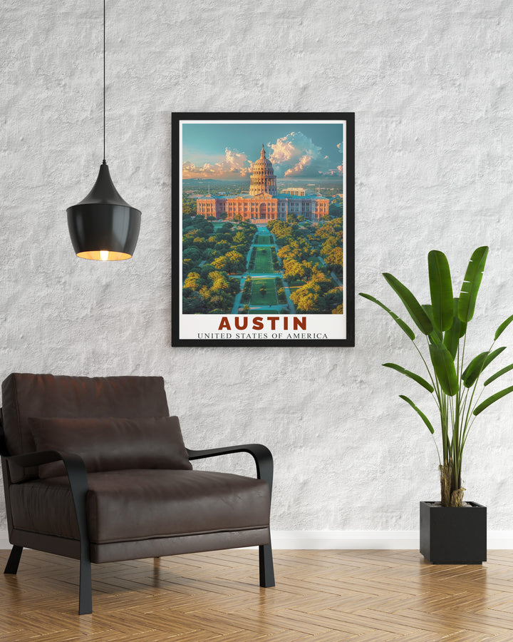 Bonnaroo Wall Art celebrating the essence of music festivals in Manchester Tennessee with Texas State Capitol prints providing stunning living room decor and elegant home art