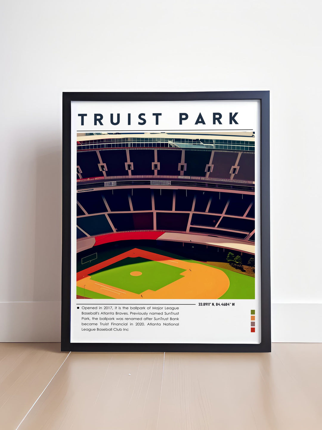 Truist Park city map artwork featuring the detailed layout of the Braves stadium an excellent choice for fans who appreciate fine art and baseball this piece brings together the excitement of the game and the beauty of the stadium in a unique and captivating design