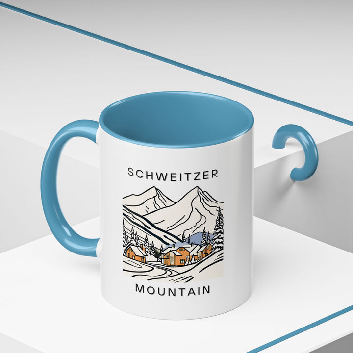 The Schweitzer Mountain Idaho mug is a beautiful ceramic mug showcasing Idaho’s scenic mountains. Ideal for tea or coffee lovers, it brings the outdoor beauty of Schweitzer Mountain into your daily life with vibrant art.