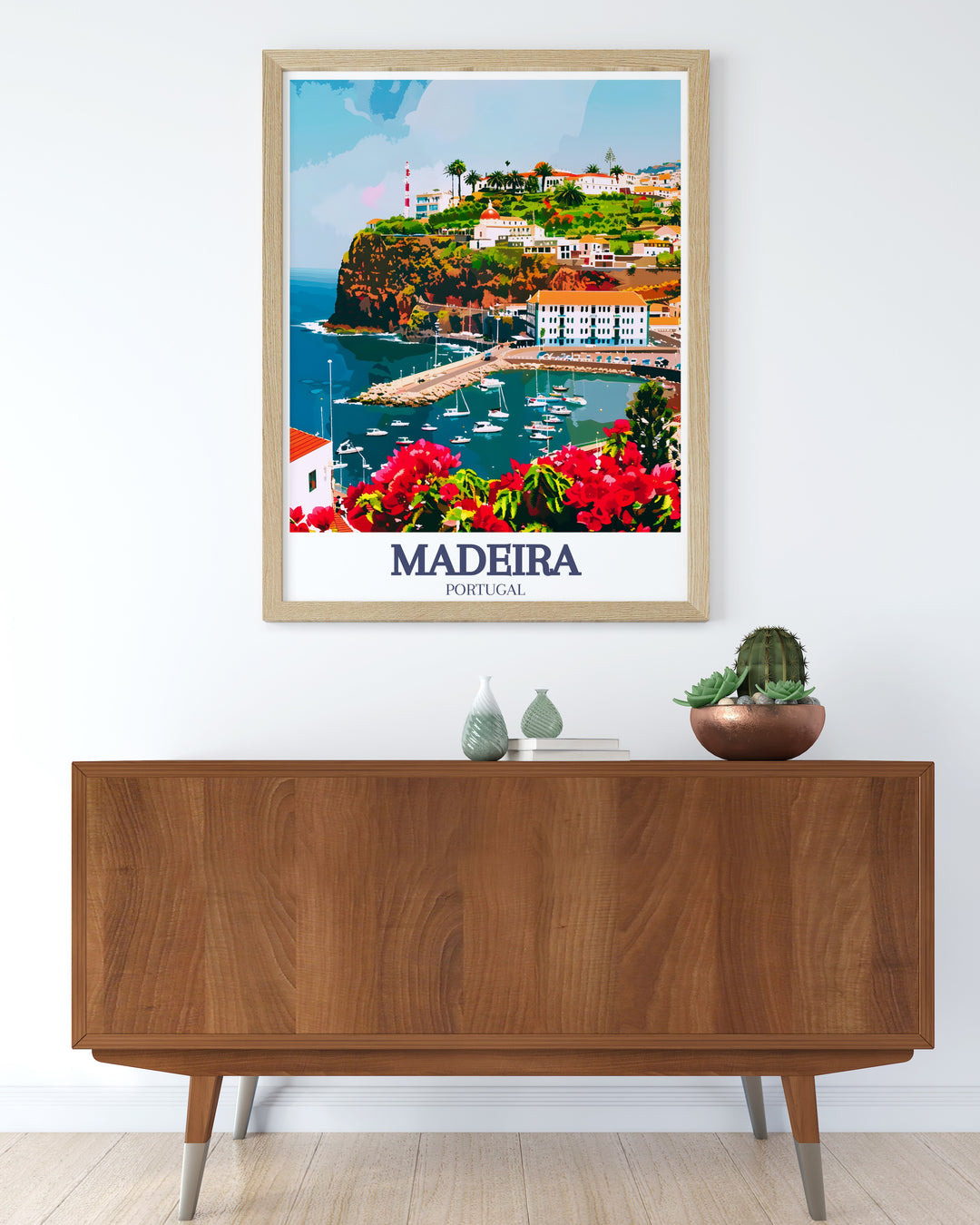 Celebrate the beauty of Madeira Island and Funchal Marina with this travel print. The canvas art captures the islands natural wonder and maritime life, offering a perfect piece of wall décor for those who appreciate Portugals coastal charm.