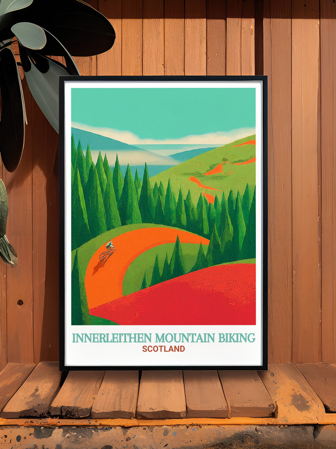 This Tweed Valley canvas art captures the rugged landscape of Scotlands mountain biking trails, including the famous Caberston Forest and Glentress routes. A perfect piece for cyclists and adventure seekers alike.