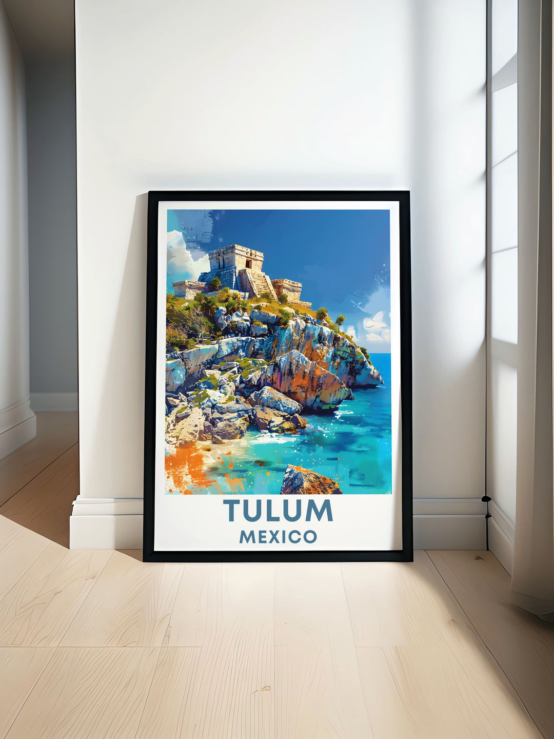 Discover the beauty of Tulum with this stunning wall art. Perfect for adding a touch of Mexican heritage to your home decor. Ideal for those who love Mexico travel prints and Tulum vintage artwork. Elevate your space with Tulum wall art