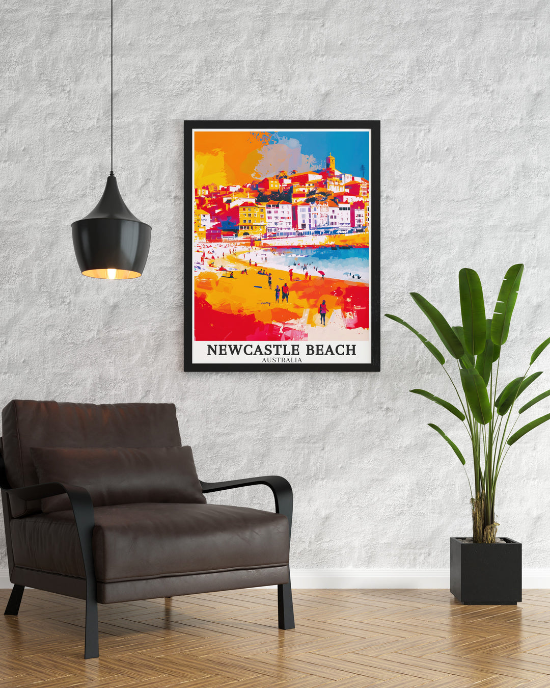 Bondi Beach Art Print highlights the vibrant and energetic atmosphere of one of Australias top beaches. The artwork beautifully depicts the rolling waves and bustling shoreline, making it an excellent choice for those who appreciate the excitement of the coast. Display this piece to evoke the lively spirit of Bondi Beach.