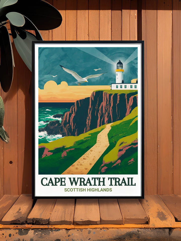 Scotland Canvas Art showcases the wild terrain of the Cape Wrath Trail, with its remote paths and coastal views. This canvas art brings the untamed beauty of Scotlands hiking trails into your home, perfect for any nature lover or adventurer.