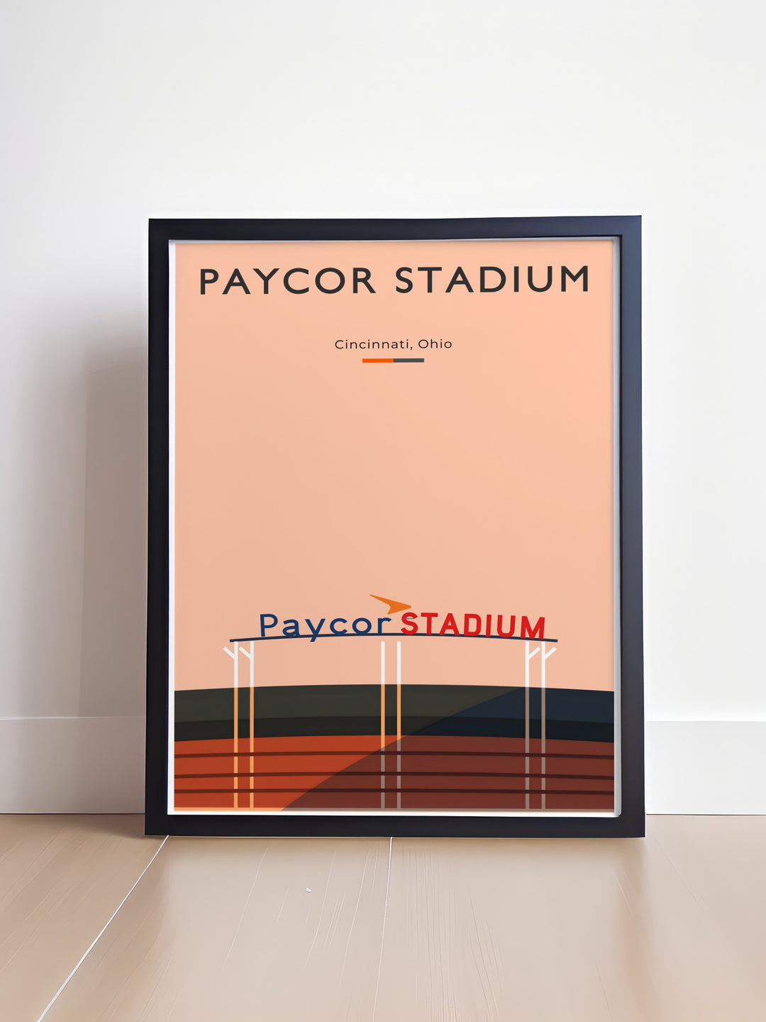 Paycor Stadium Bengals painting featuring Joe Mixon and Joe Burrow perfect for football fans looking for a vibrant Cincinnati Ohio print or birthday gift these stunning Bengals prints make excellent modern art and living room decor