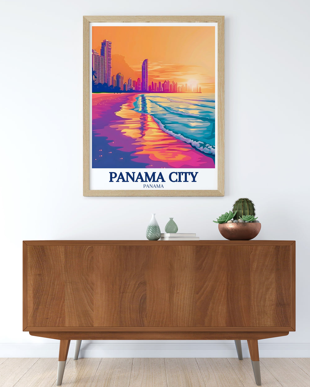 Stunning Atlanta Ocean Panama City skyline wall art to elevate your living space and bring the charm of Florida to your home