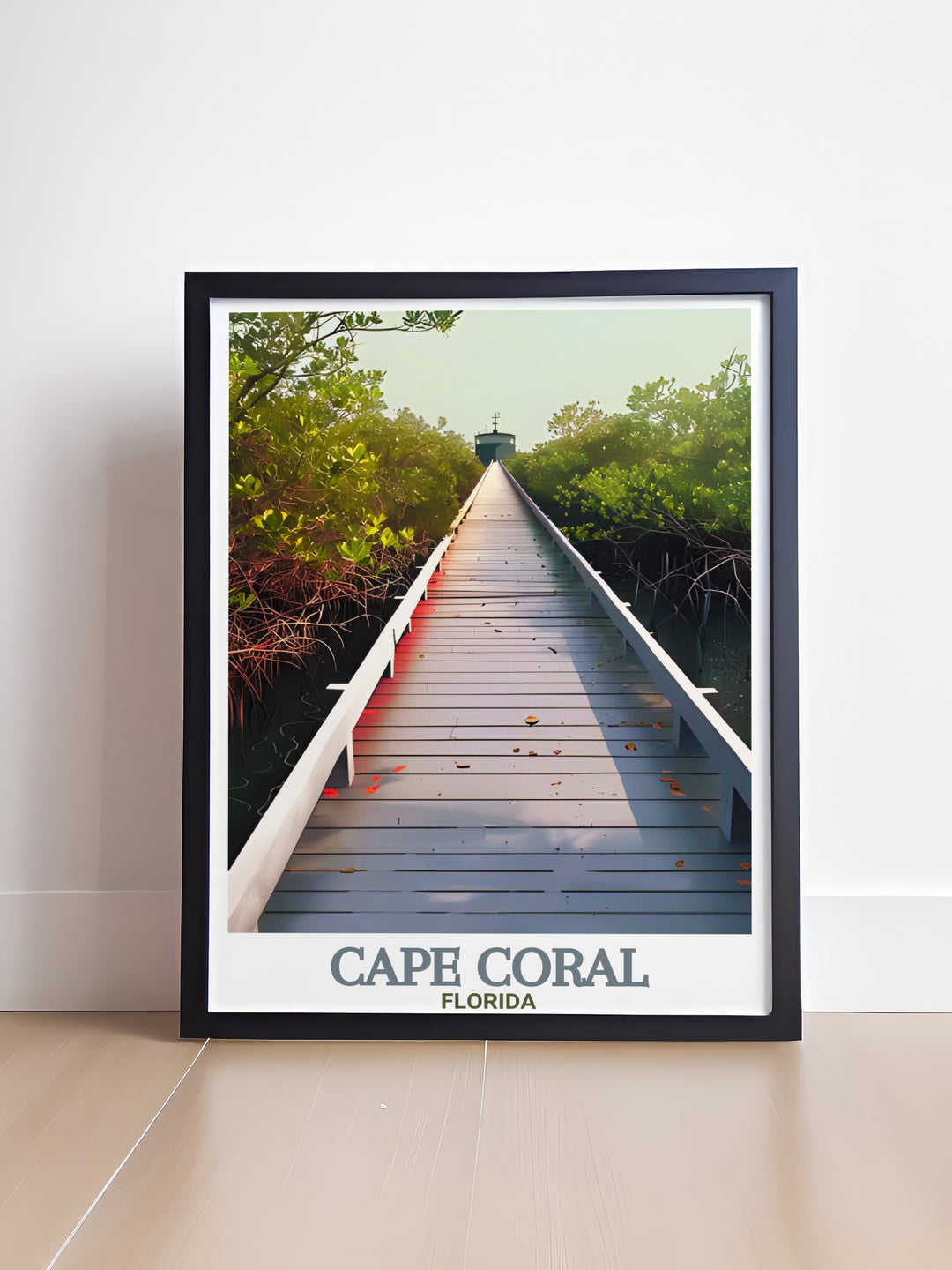 Beautiful Florida Poster of Glover Bight Trail ideal for enhancing your living space with vivid colors and tranquil scenes from Cape Coral perfect gift for anyone who appreciates nature and travel.