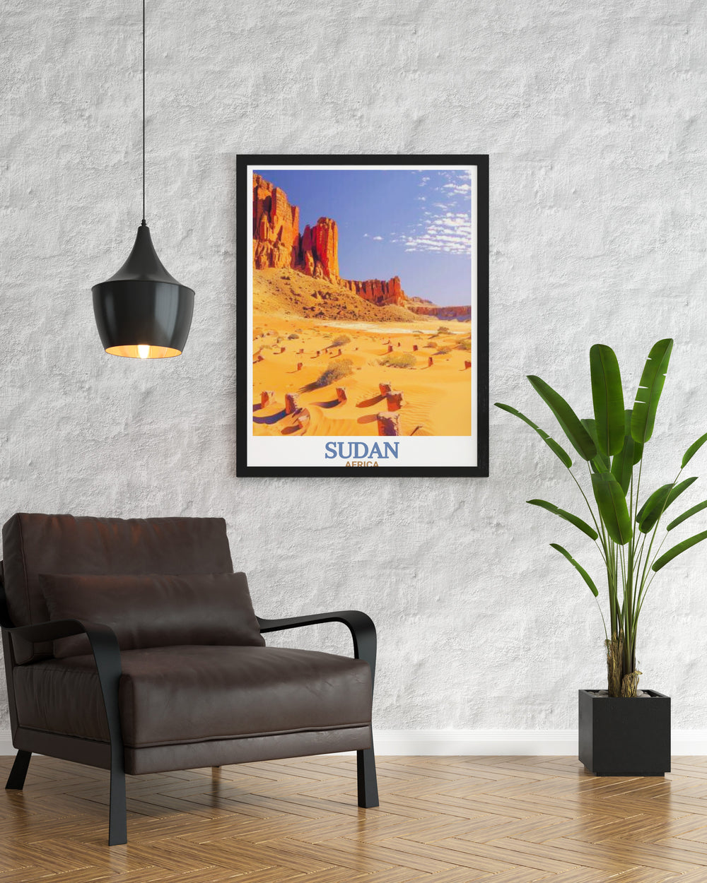 Elegant Jebel Barkal Modern Prints featuring the stunning landscape of Jebel Barkal and the iconic city of Khartoum. Perfect for enhancing your living room with sophisticated decor. Ideal for anniversary gifts and Christmas gifts.