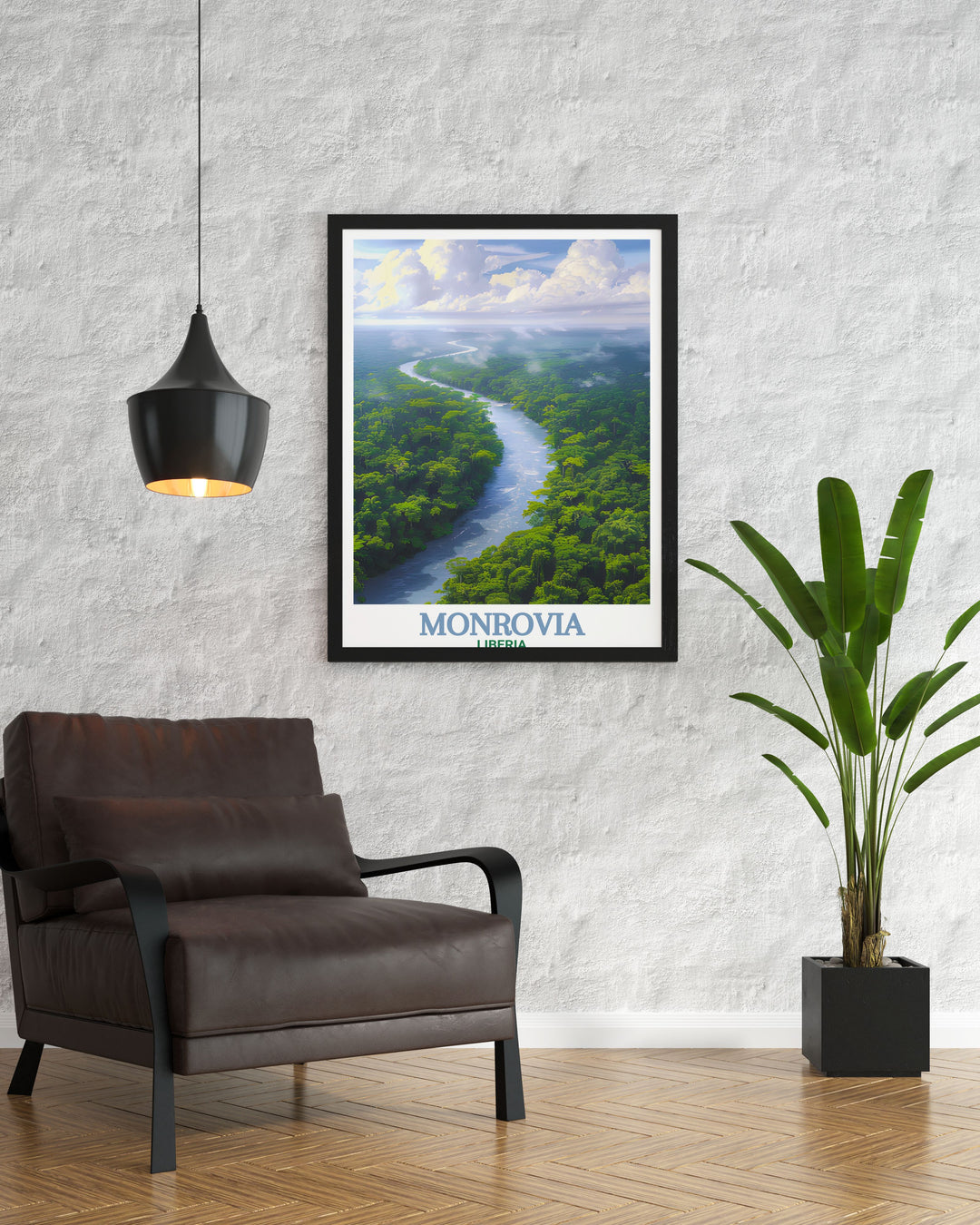 Sapo National Park framed print showcasing the natural beauty and rich biodiversity of Liberias largest national park perfect for adding a touch of elegance and adventure to home decor