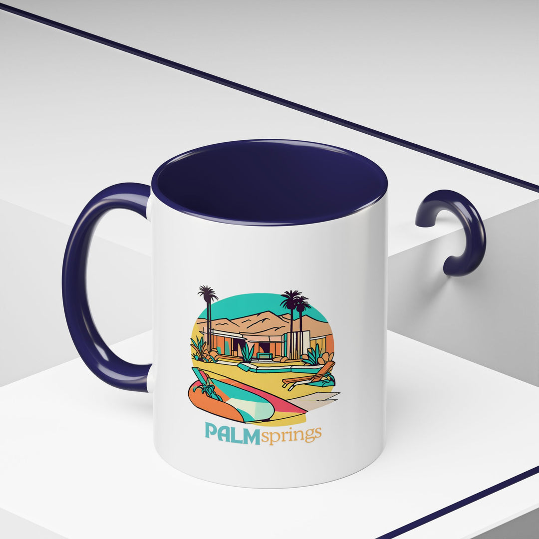 Enjoy a piece of Palm Springs with this beautifully designed ceramic mug. Featuring vibrant artwork inspired by the city’s scenic landscapes, it is microwave and dishwasher safe, making it both practical and artistic.