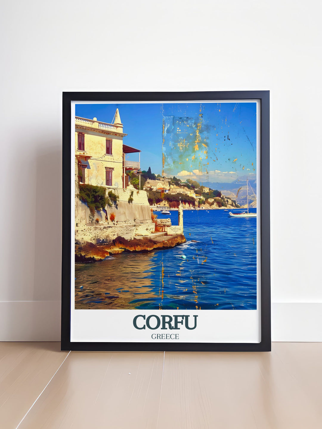 Corfu Greece print of the Old fortress of Corfu Ionian Sea ideal for those who love Corfu Island art and want to bring a piece of Greek history and stunning seascapes into their homes a perfect gift for travel enthusiasts and art lovers alike