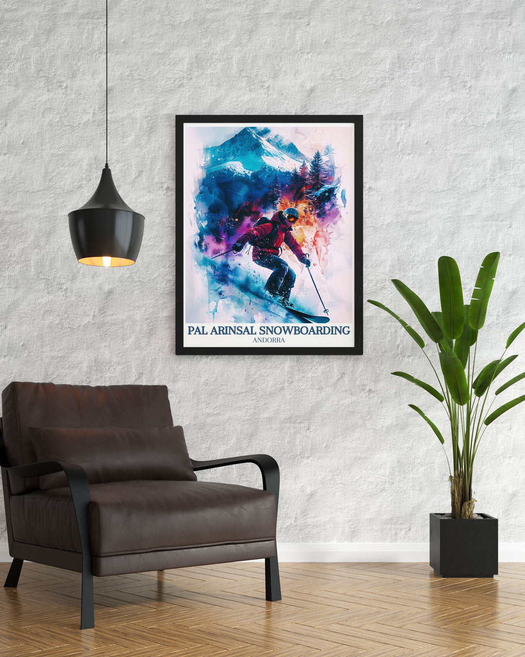 Grandvalira Poster featuring the majestic landscapes of Andorra and Vallnord ski area Coma Pedrosa modern decor perfect for enhancing your living room with elegant framed prints and stunning art that captures the beauty of the Pyrenees Mountains