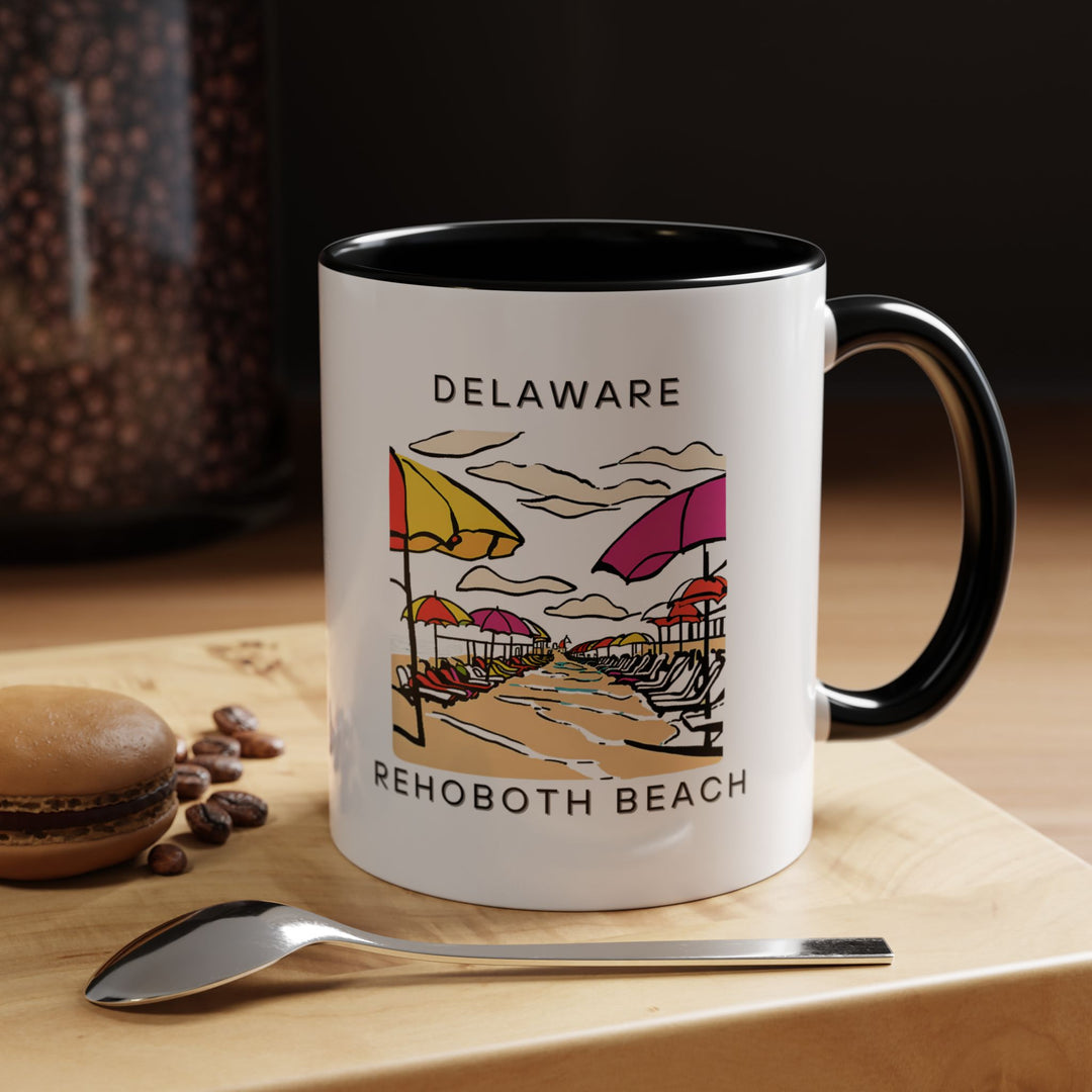 Show your love for Rehoboth Beach with this stylish and durable mug. Featuring colorful artwork of the beach, this mug is ideal for coffee and tea enthusiasts. Microwave and dishwasher safe, it’s perfect for daily use or as a thoughtful gift.