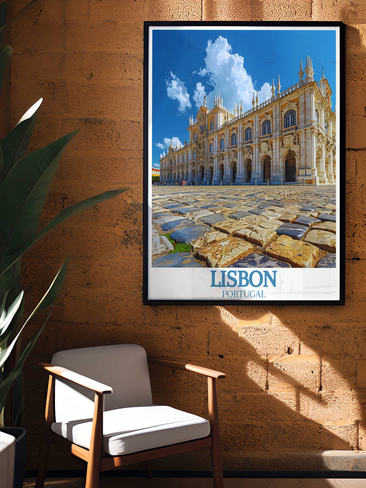 Jeronimos Monastery Modern Art showcasing the elegance and historic charm of the monastery with a contemporary touch perfect for enhancing your living room decor.