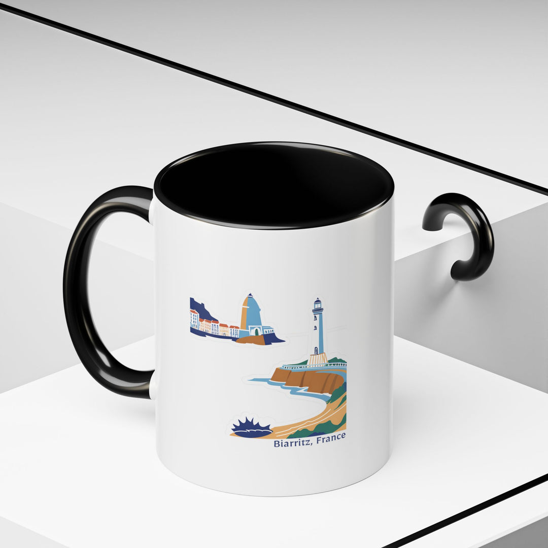 This Biarritz France mug brings the charm of the French Basque Coast into your home. Featuring detailed artwork of the coastline, it’s perfect for coffee lovers. Durable and dishwasher safe, it makes a meaningful gift for those who love Biarritz.