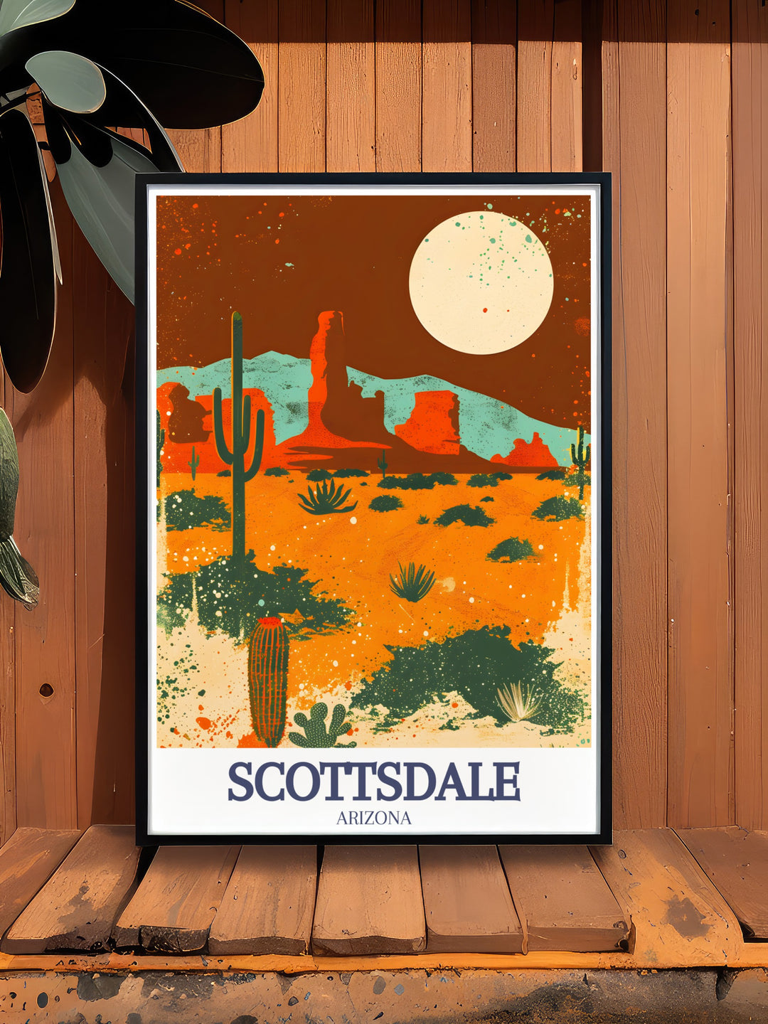 A stunning Scottsdale Poster showcasing the unique beauty of Arizonas desert landscapes, including Red Rock Canyon and Cathedral Rock. Ideal for home décor or as a thoughtful gift for travelers and nature enthusiasts.