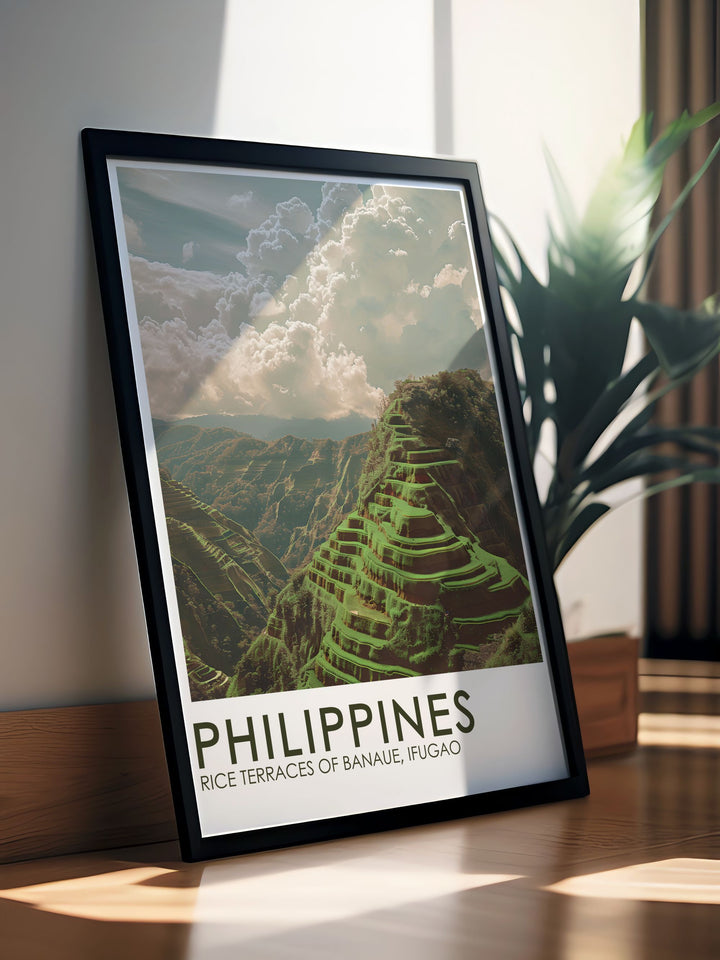 Philippines Wall Art capturing the serene beauty of the Rice Terraces of Banaue Ifugao a perfect addition to any home or office adding elegance and sophistication to your decor also makes for thoughtful traveler gifts