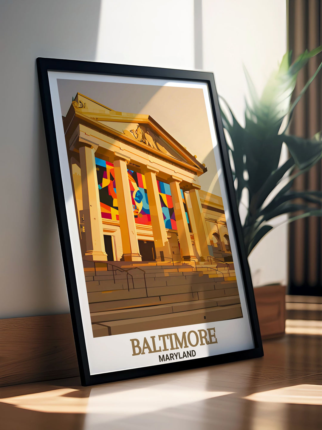 Baltimore Museum of Art artwork presenting a stunning black and white photo of Baltimore cityscape this fine art print adds a unique charm and depth to your home decor suitable for contemporary and classic interior styles