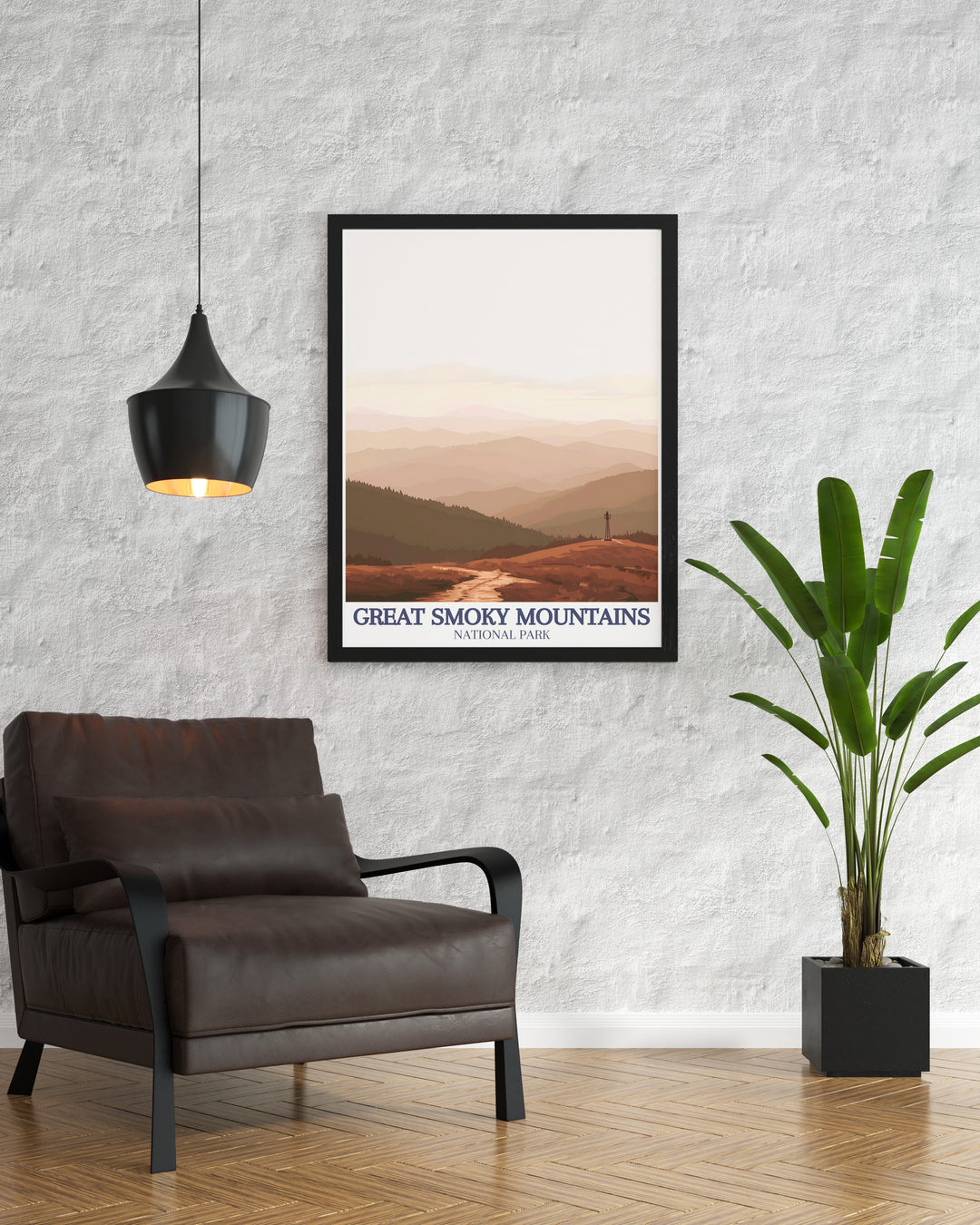 Bring the adventure of the Smoky Mountains into your home with this travel print. Perfect for outdoor enthusiasts or anyone who loves the majesty of the Appalachian mountains.