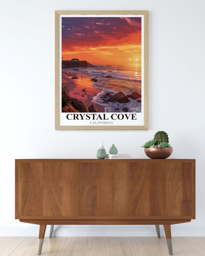Discover the perfect California gift with this Crystal Cove Beach artwork a thoughtful present for any occasion that captures the beauty and serenity of Crystal Cove Beach making it a cherished keepsake for your loved ones.
