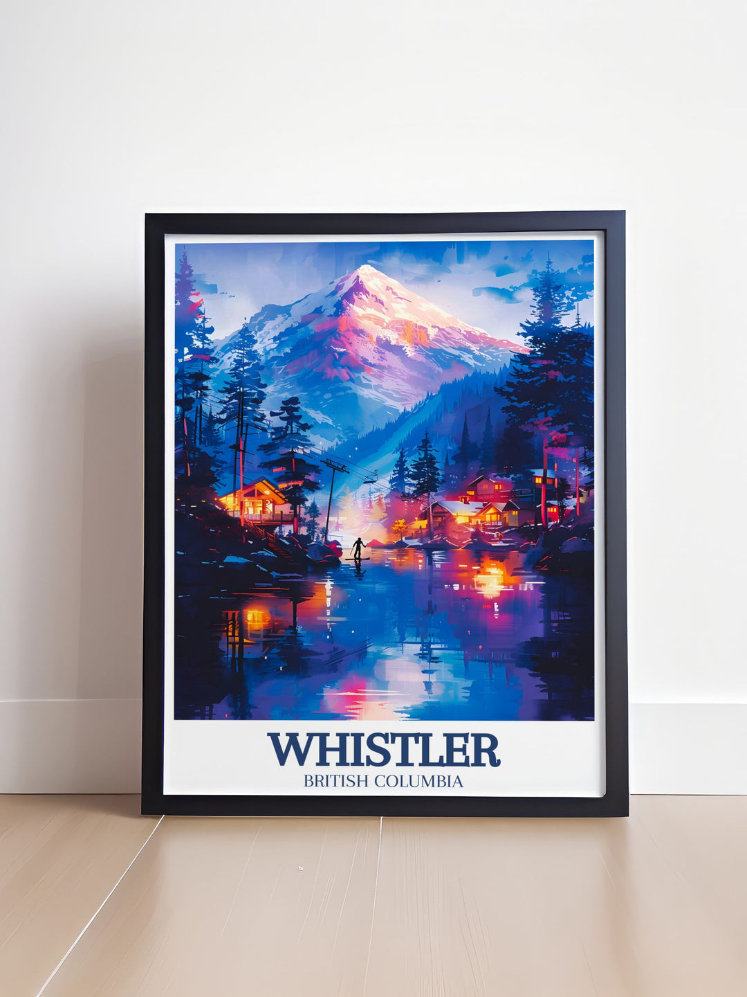 Vintage Coast Mountains print capturing the timeless beauty of the Canadian wilderness adding a touch of natural splendor to any room ideal for art and nature lovers
